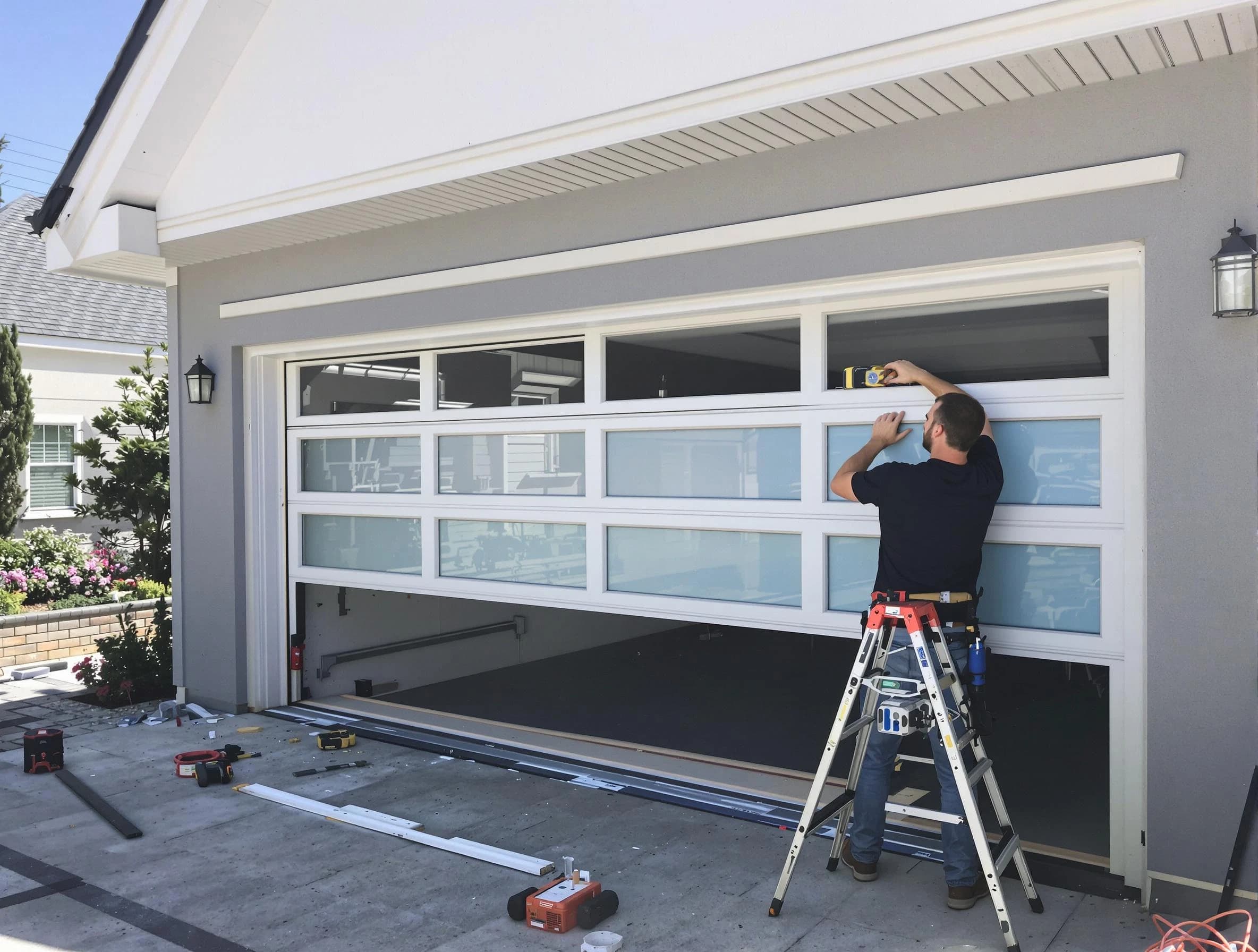 Mount Olive Garage Door Repair team performing garage door replacement in Mount Olive