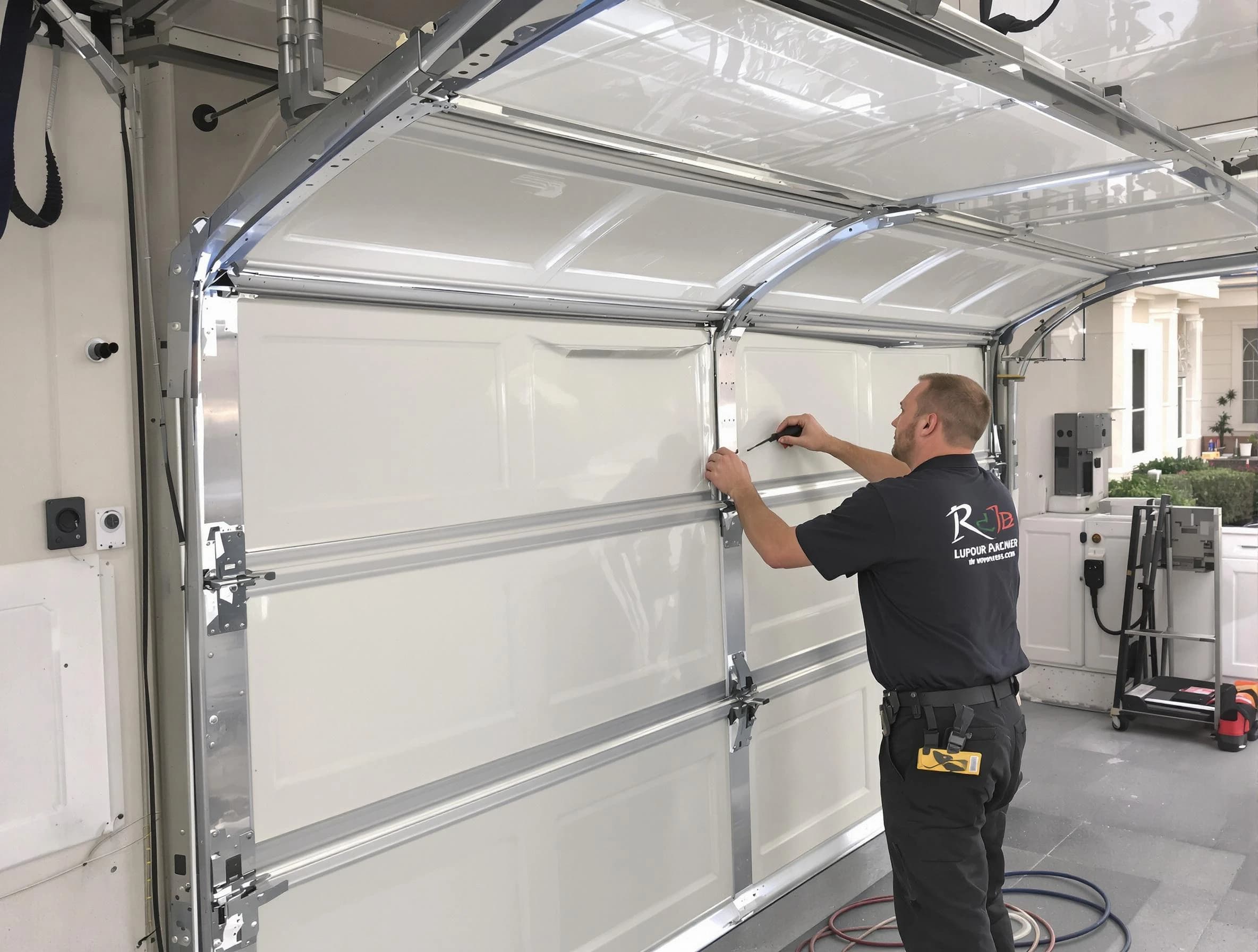 Mount Olive Garage Door Repair professional performing panel repair in Mount Olive