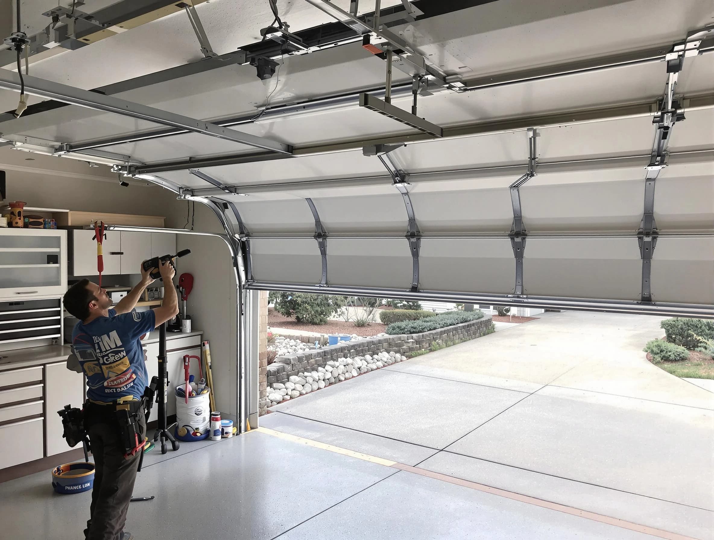 Garage door track repair service by Mount Olive Garage Door Repair in Mount Olive