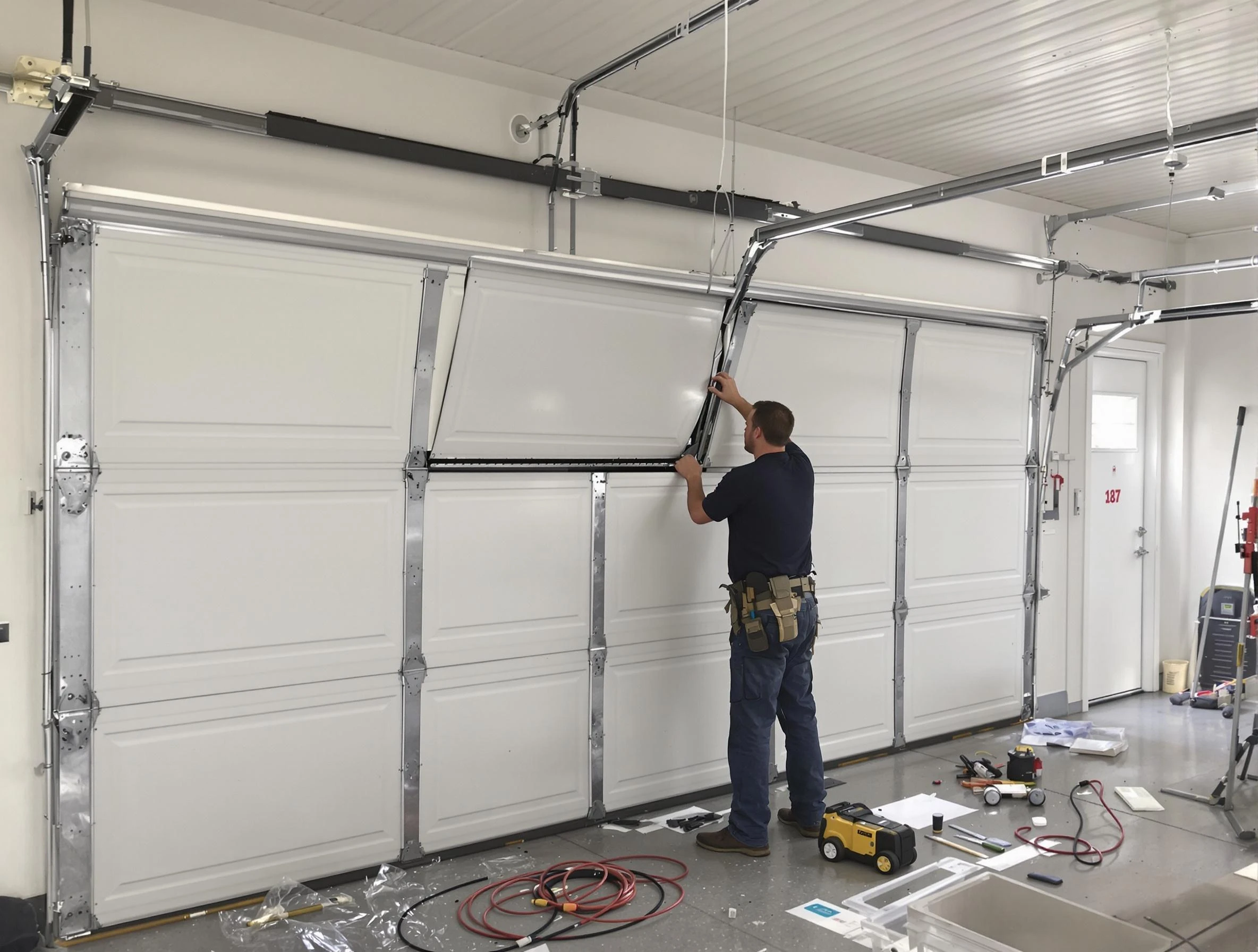 Garage Door Section Replacement in Mount Olive