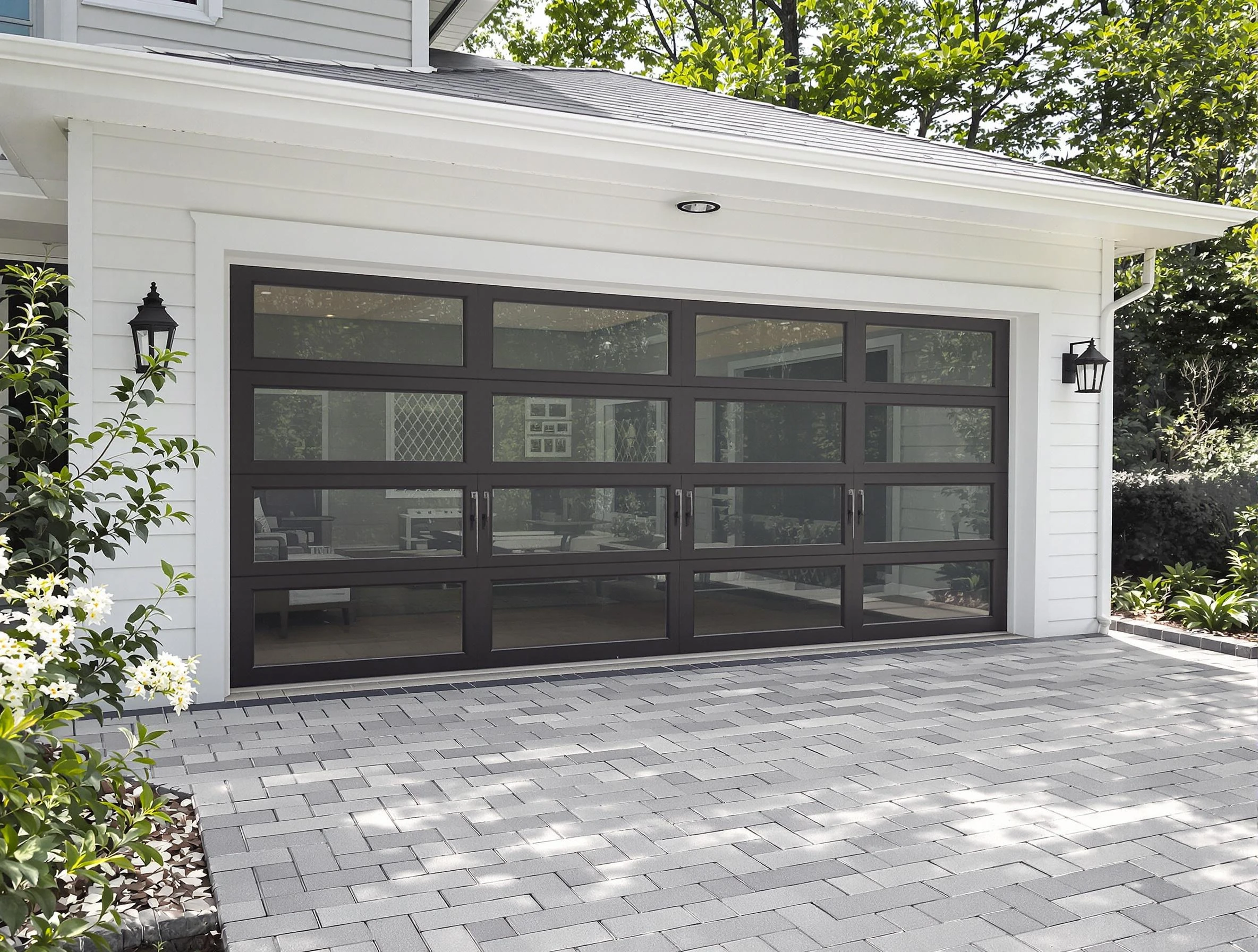 Mount Olive Garage Door Repair design specialist presenting custom garage door options to Mount Olive homeowner