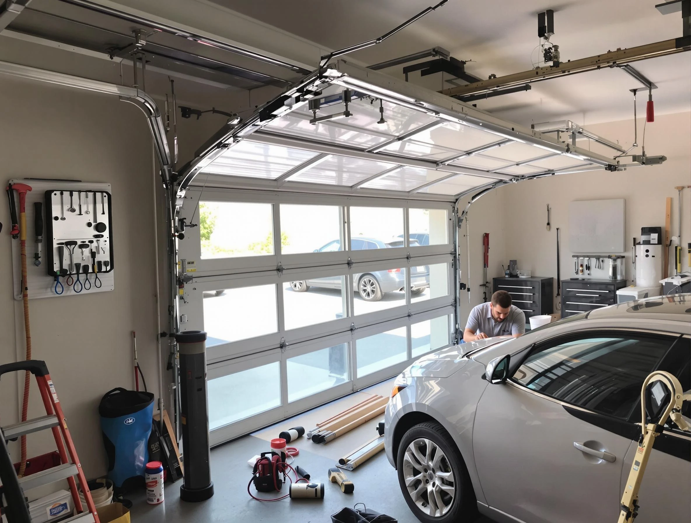 Garage door noise reduction service by Mount Olive Garage Door Repair in Mount Olive
