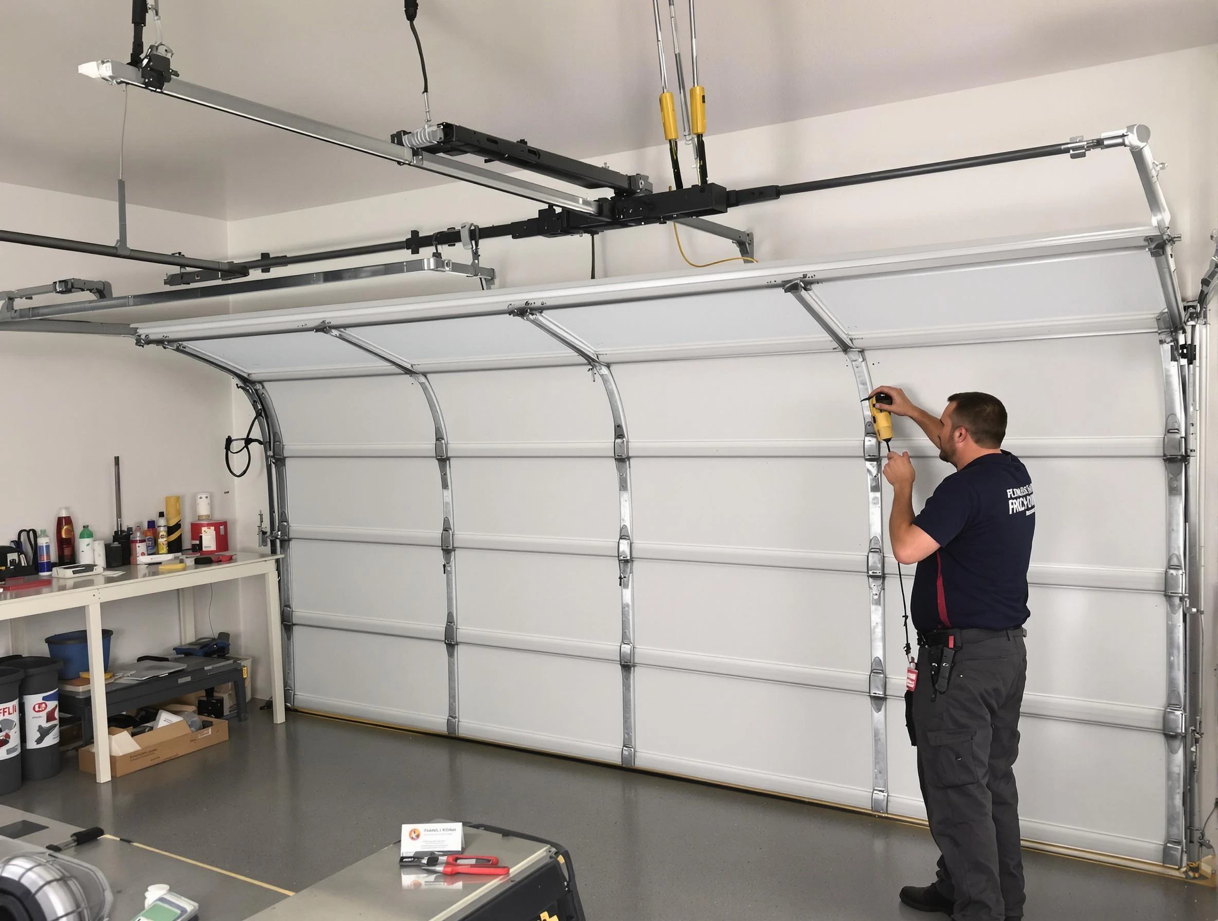 Mount Olive Garage Door Repair certified technician performing overhead door system repair in Mount Olive