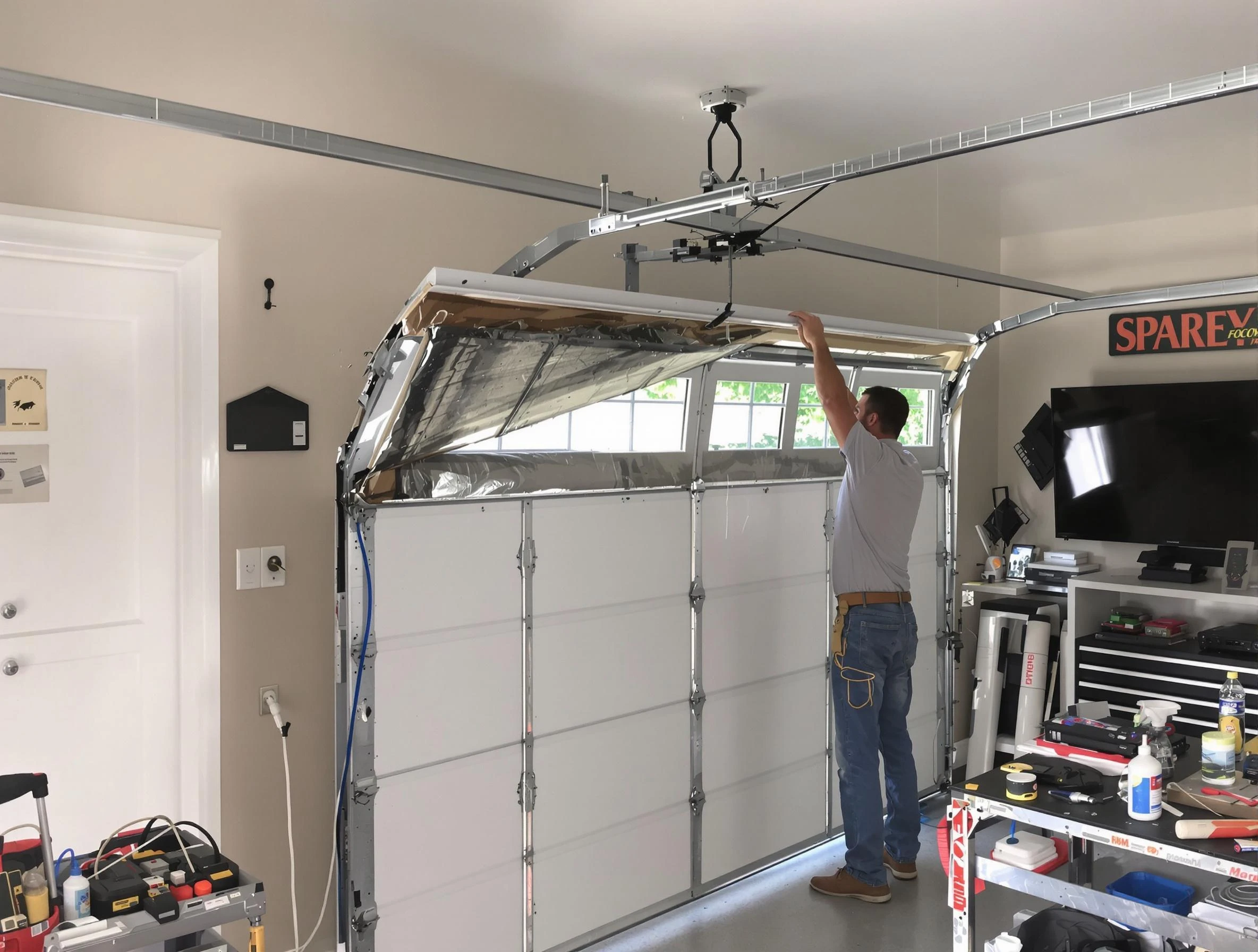 Garage door section replacement by Mount Olive Garage Door Repair in Mount Olive