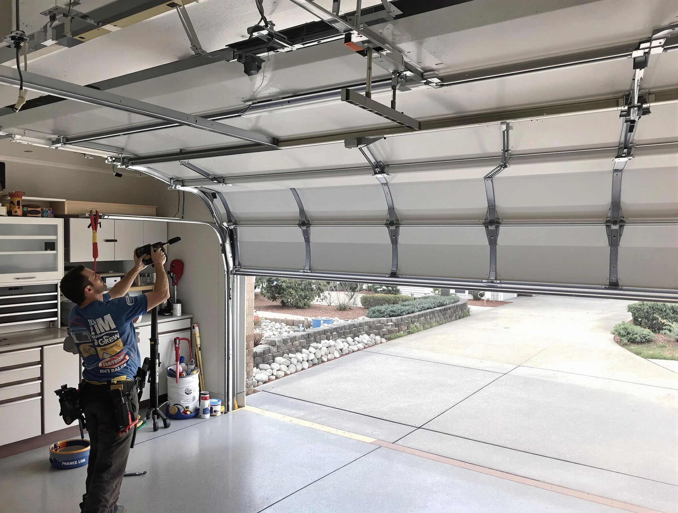 Garage door track repair service by Mount Olive Garage Door Repair in Mount Olive